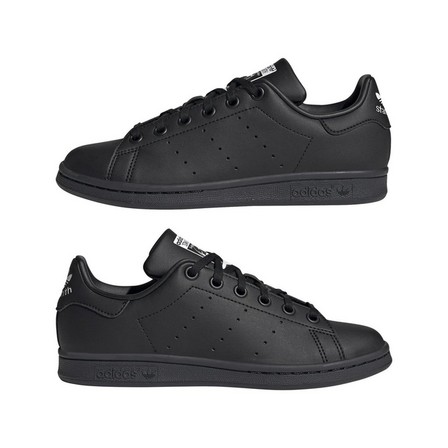 Unisex Kids Stan Smith Shoes, black, A701_ONE, large image number 28