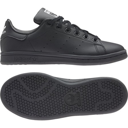 Unisex Kids Stan Smith Shoes, black, A701_ONE, large image number 46