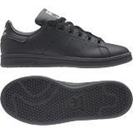Unisex Kids Stan Smith Shoes, black, A701_ONE, large image number 47