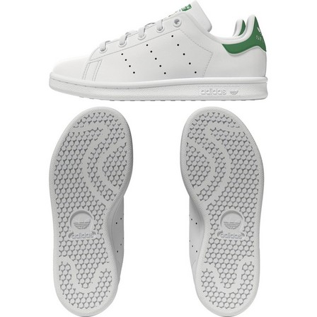 Unisex Kids Stan Smith Shoes , White, A701_ONE, large image number 12