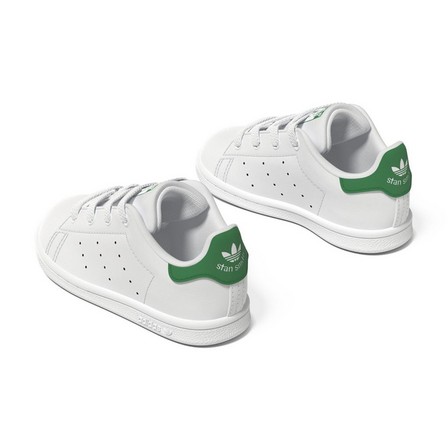 Unisex Toddlers Stan Smith Lace Shoes , White, A701_ONE, large image number 6