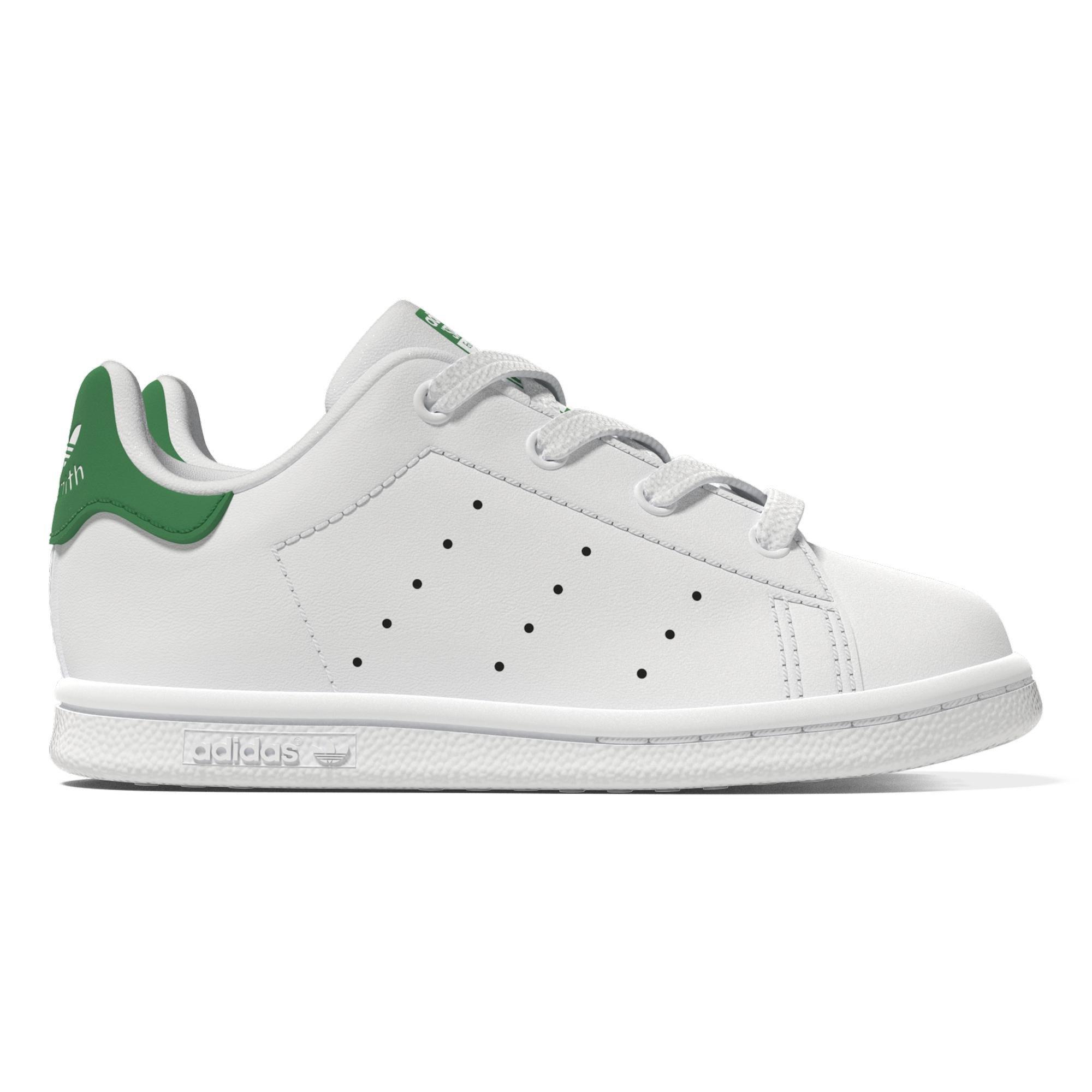 Unisex Toddlers Stan Smith Lace Shoes , White, A701_ONE, large image number 17