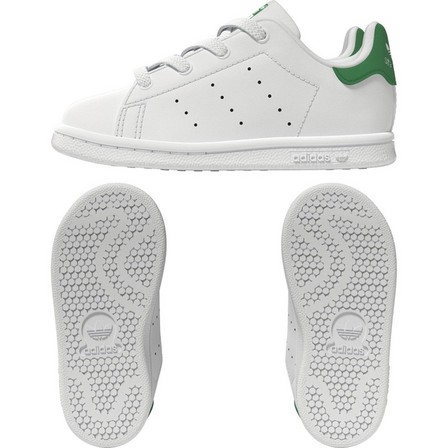 Unisex Toddlers Stan Smith Lace Shoes , White, A701_ONE, large image number 18