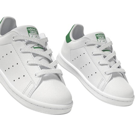 Unisex Toddlers Stan Smith Lace Shoes , White, A701_ONE, large image number 20
