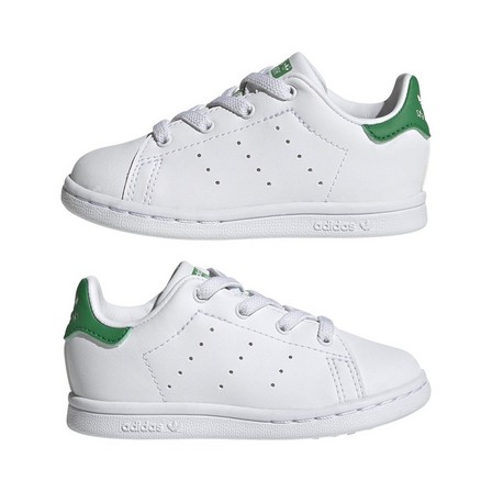 Unisex Toddlers Stan Smith Lace Shoes , White, A701_ONE, large image number 26