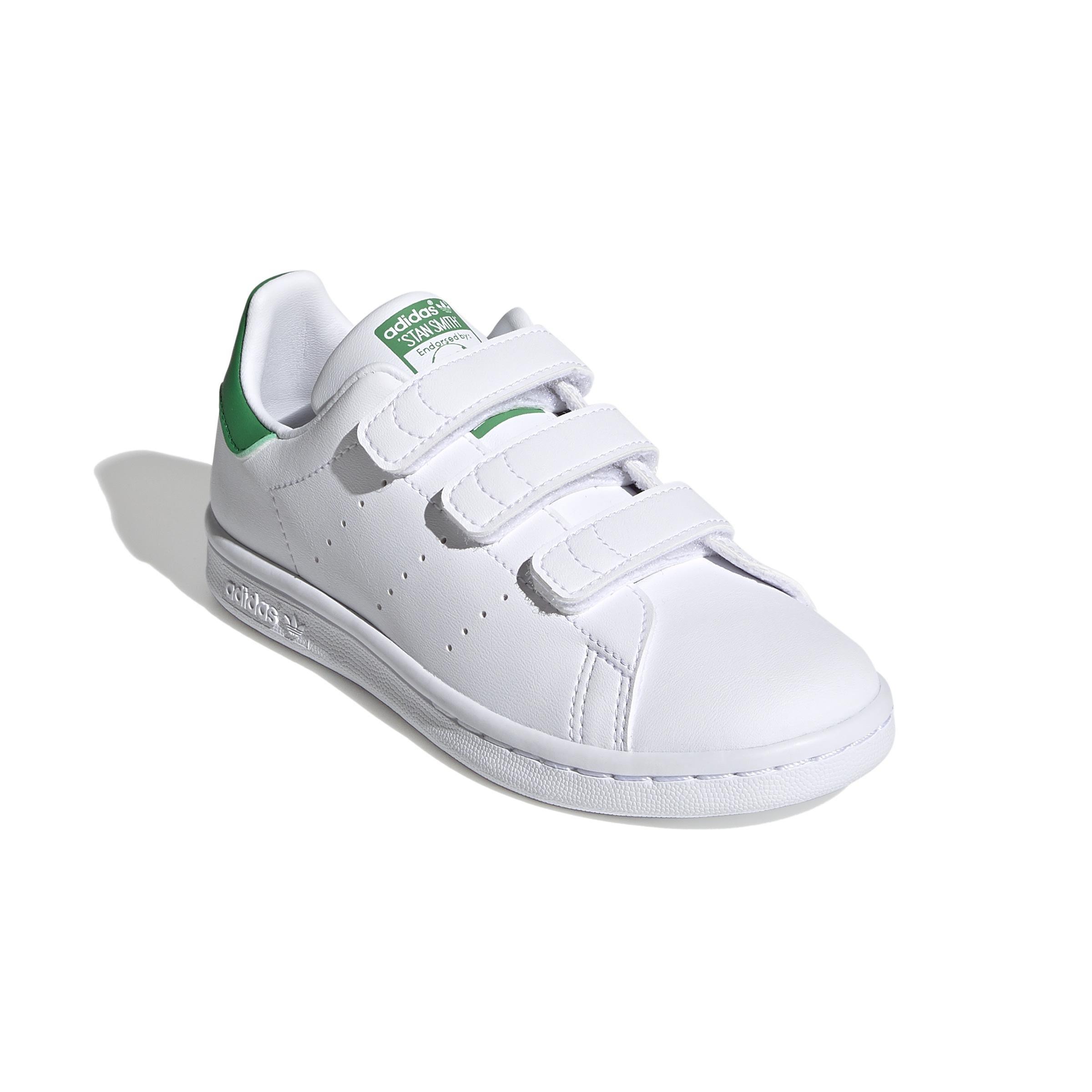 Unisex Kids Stan Smith Shoes, White, A701_ONE, large image number 2