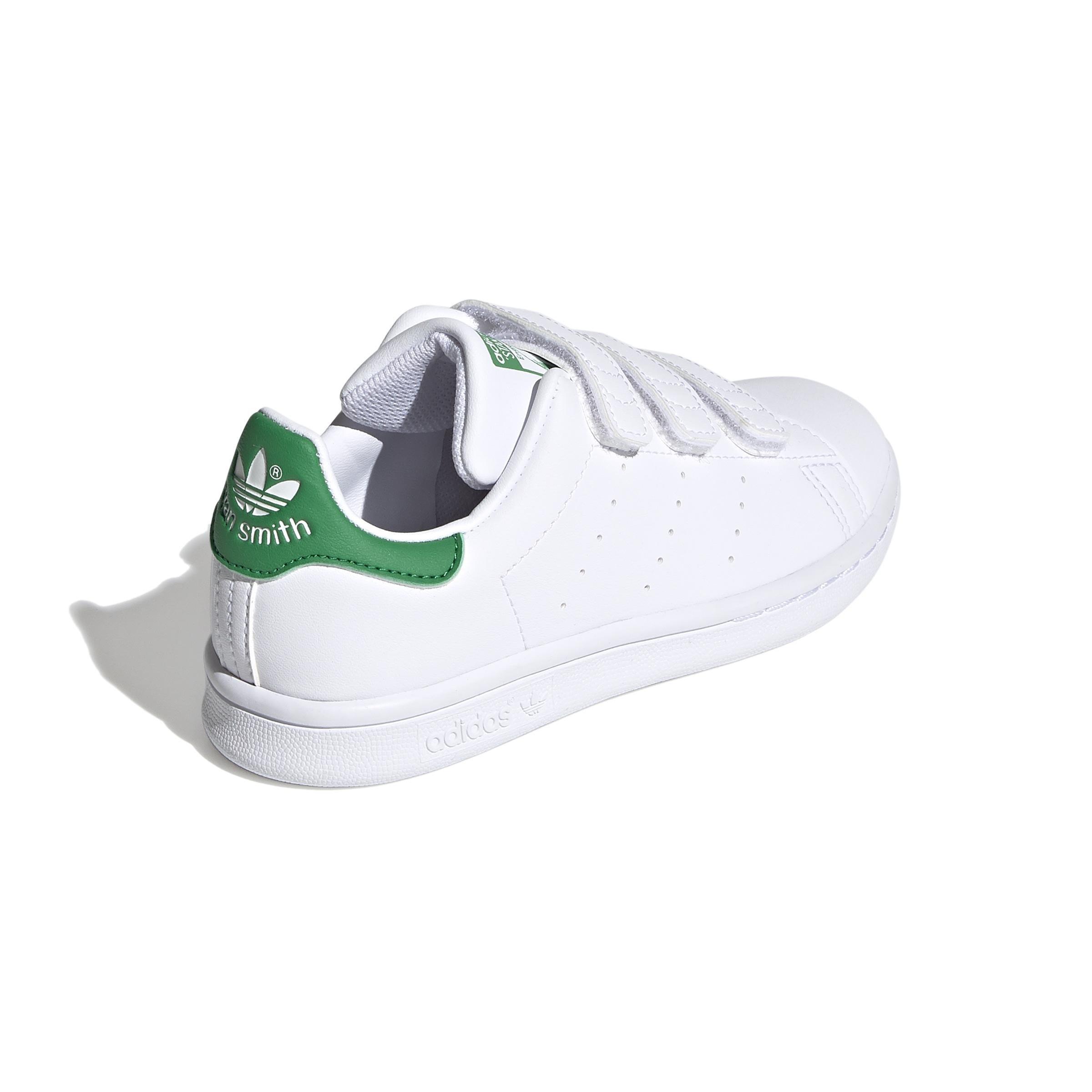 Unisex Kids Stan Smith Shoes, White, A701_ONE, large image number 3