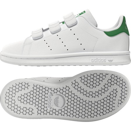 Unisex Kids Stan Smith Shoes, white, A701_ONE, large image number 18