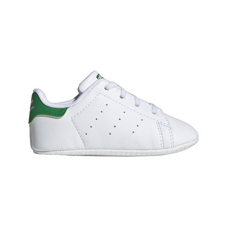 Baby Unisex Stan Smith Crib Shoes, White, A701_ONE, large image number 0