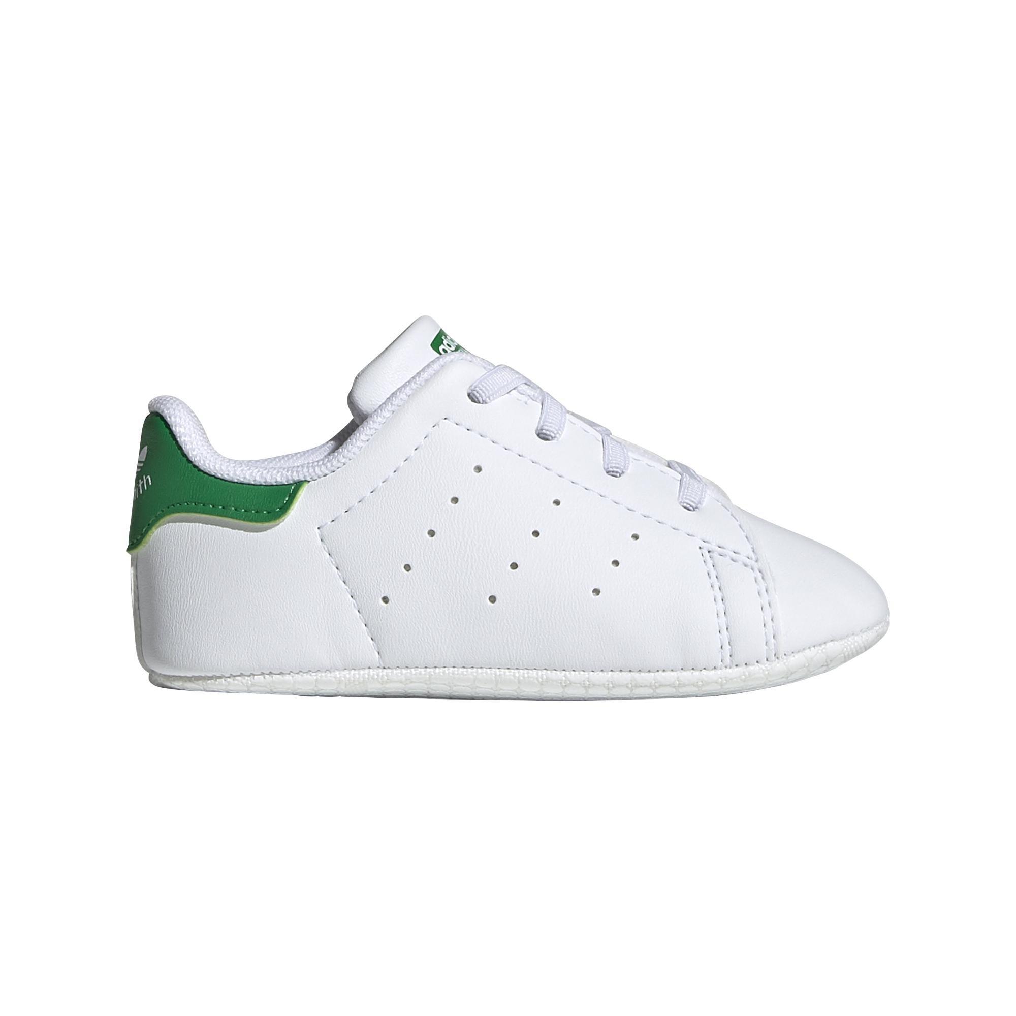 Unisex Kids Stan Smith Crib Shoes, White, A701_ONE, large image number 0
