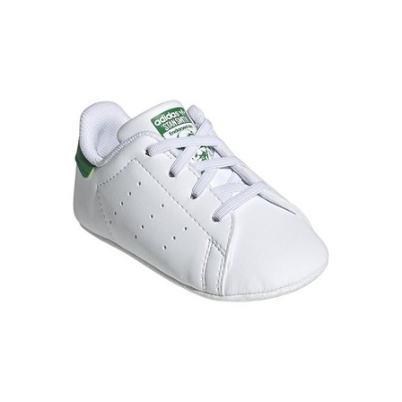 Baby Unisex Stan Smith Crib Shoes, White, A701_ONE, large image number 1