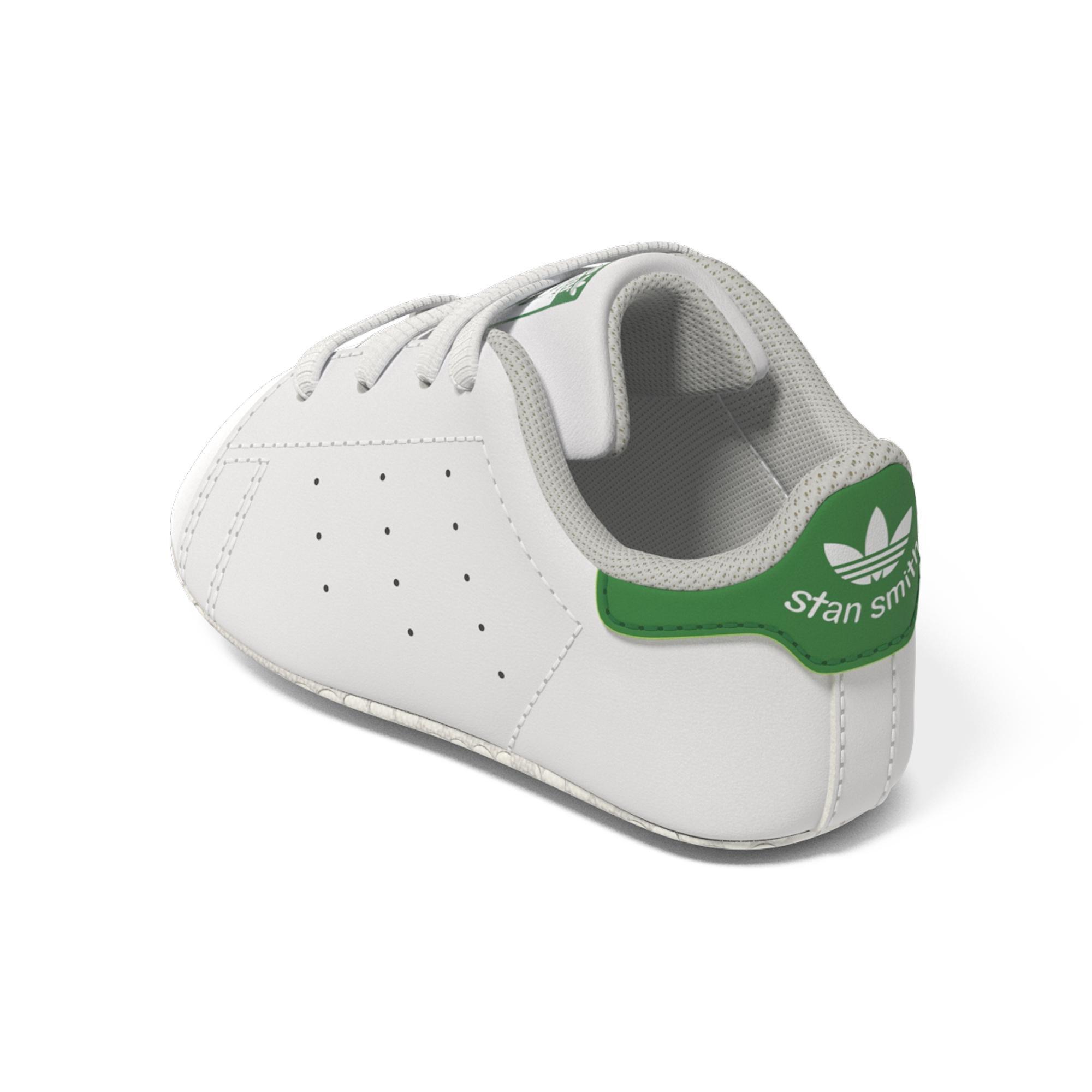 Unisex Kids Stan Smith Crib Shoes, White, A701_ONE, large image number 3
