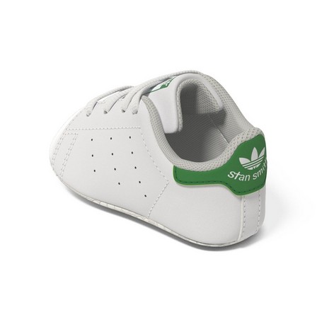 Baby Unisex Stan Smith Crib Shoes, White, A701_ONE, large image number 3