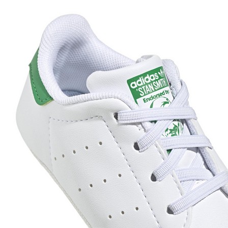 Baby Unisex Stan Smith Crib Shoes, White, A701_ONE, large image number 6