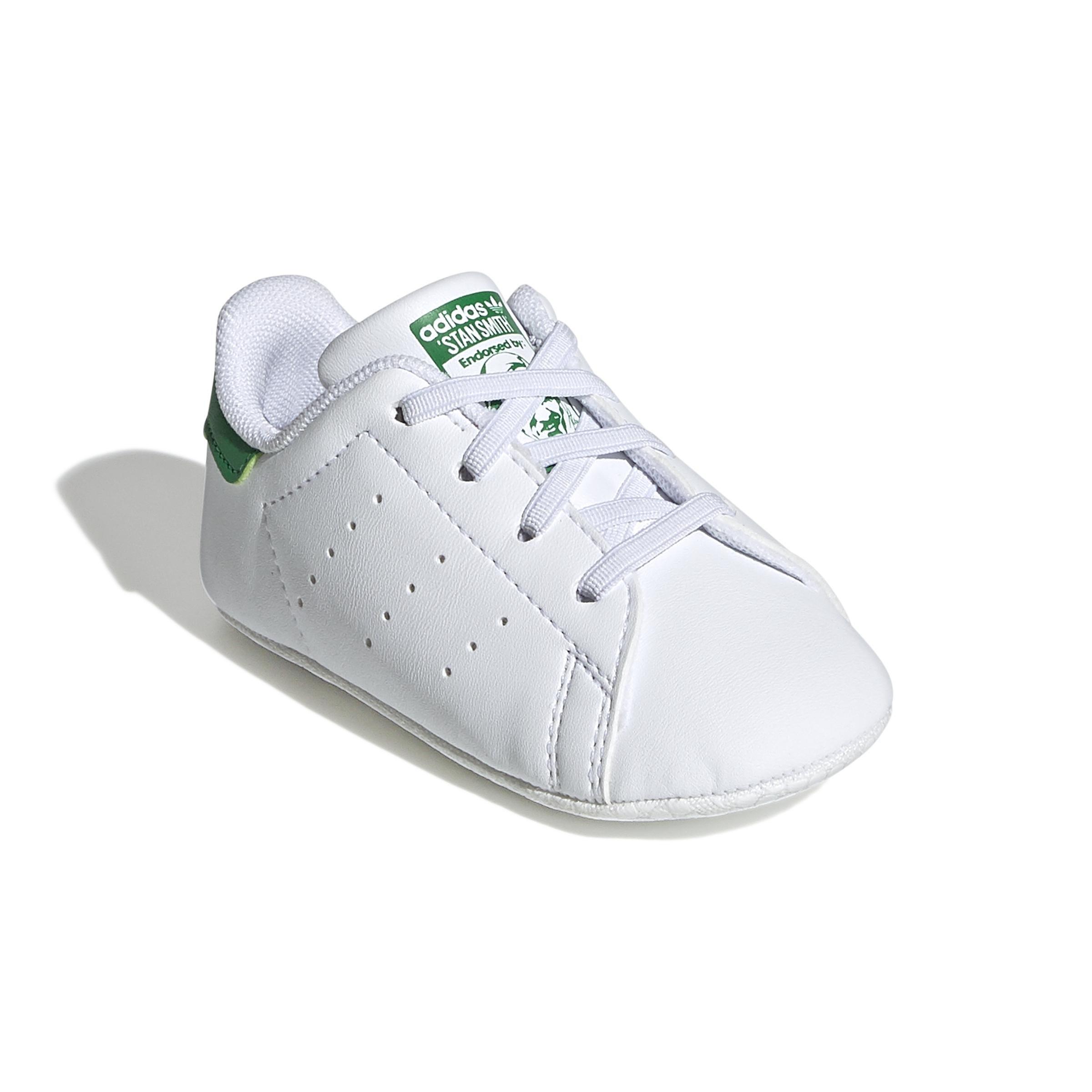 Unisex Kids Stan Smith Crib Shoes, White, A701_ONE, large image number 7