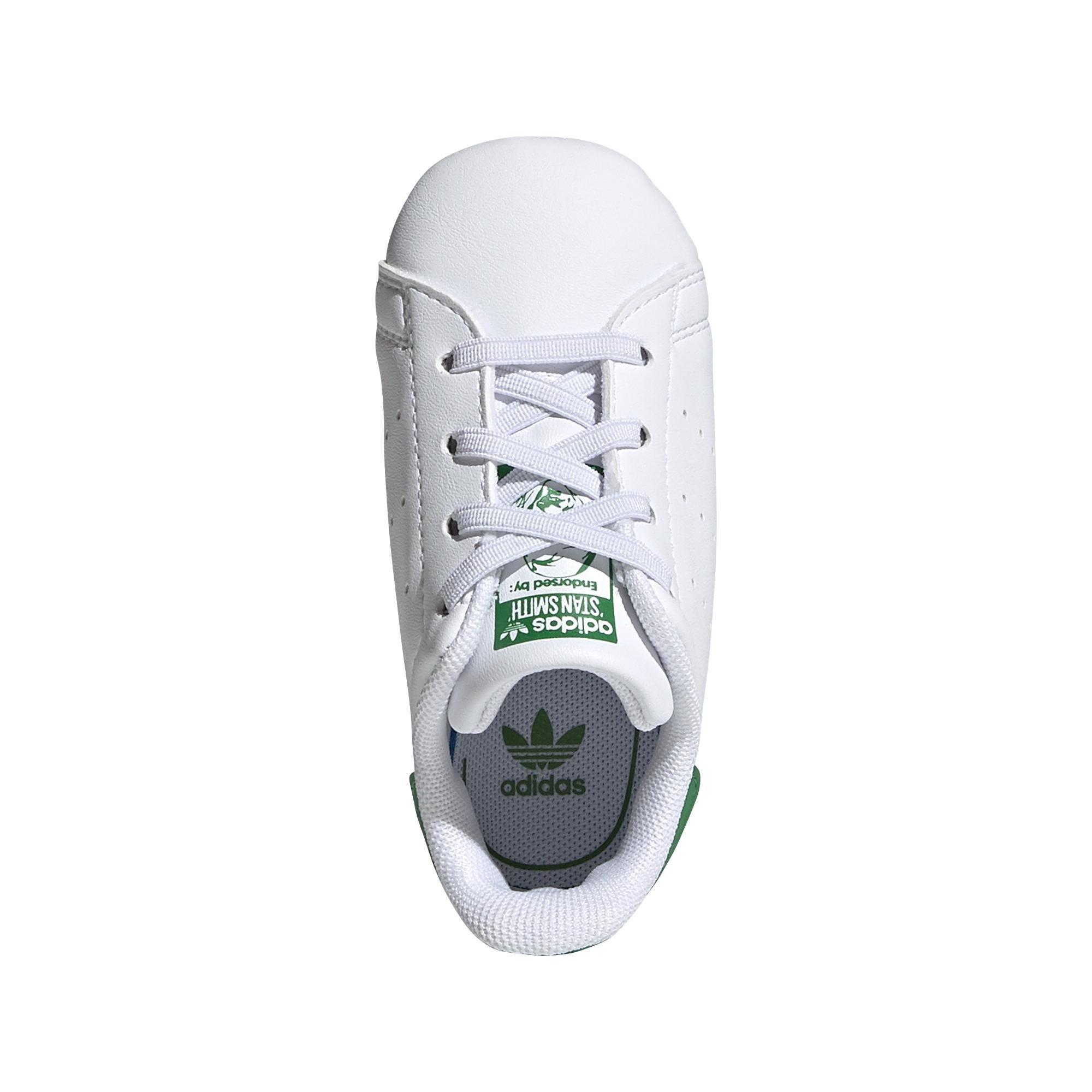 Unisex Kids Stan Smith Crib Shoes, White, A701_ONE, large image number 8