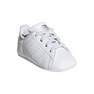 Unisex Kids Stan Smith Crib Silver Metallic Heel Tab Shoes , White, A701_ONE, thumbnail image number 1