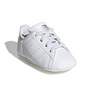 Unisex Kids Stan Smith Crib Silver Metallic Heel Tab Shoes , White, A701_ONE, thumbnail image number 2