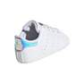 Unisex Kids Stan Smith Crib Silver Metallic Heel Tab Shoes , White, A701_ONE, thumbnail image number 4