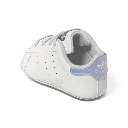 Baby Unisex Stan Smith Crib Shoes, White, A701_ONE, large image number 5
