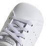 Unisex Kids Stan Smith Crib Silver Metallic Heel Tab Shoes , White, A701_ONE, thumbnail image number 7