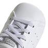 Unisex Kids Stan Smith Crib Silver Metallic Heel Tab Shoes , White, A701_ONE, thumbnail image number 9