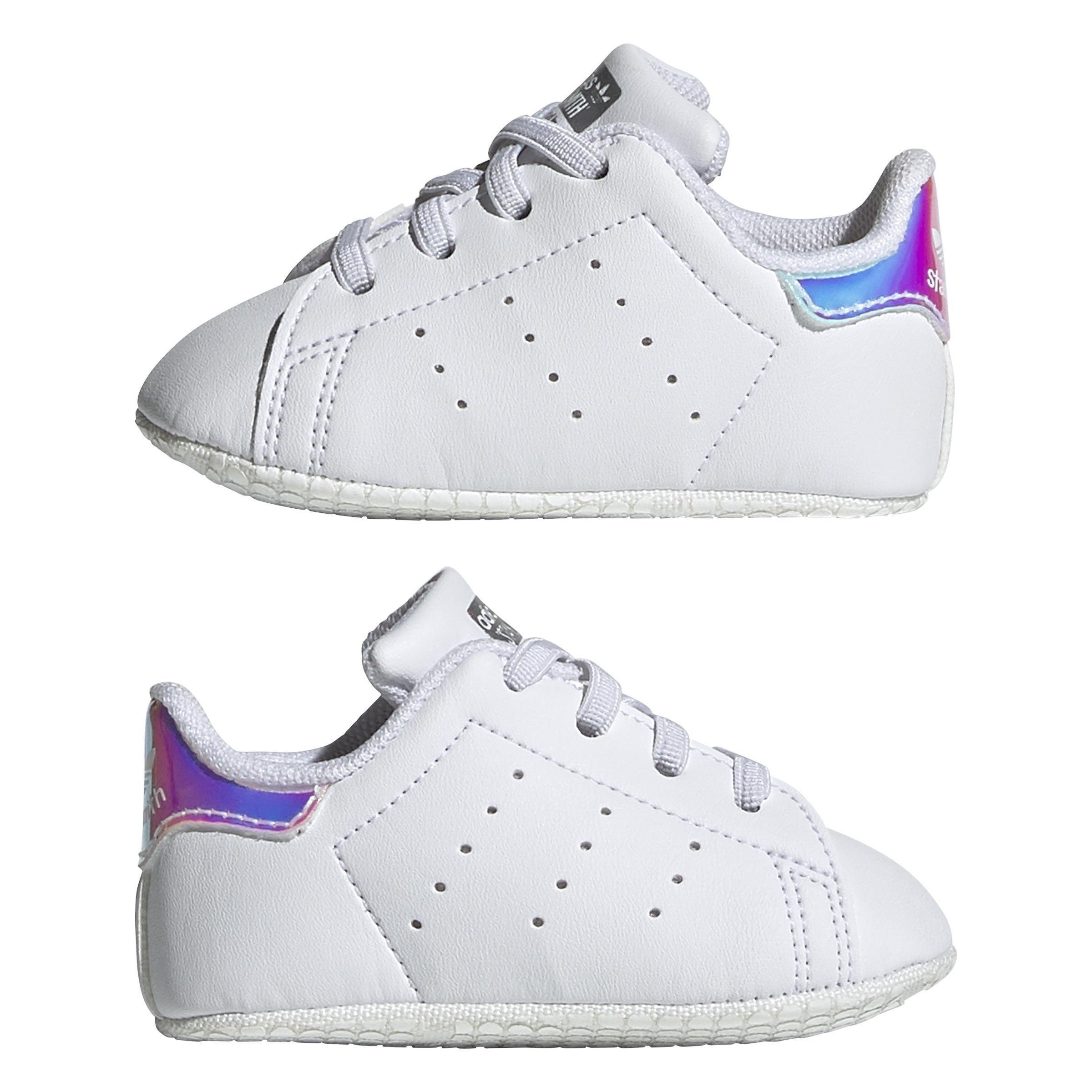 Unisex Kids Stan Smith Crib Shoes, White, A701_ONE, large image number 12