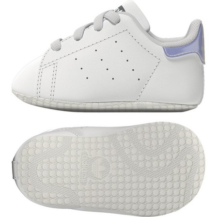 Baby Unisex Stan Smith Crib Shoes, White, A701_ONE, large image number 14