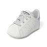 Unisex Kids Stan Smith Crib Silver Metallic Heel Tab Shoes , White, A701_ONE, thumbnail image number 18