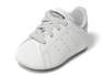 Unisex Kids Stan Smith Crib Silver Metallic Heel Tab Shoes , White, A701_ONE, thumbnail image number 21