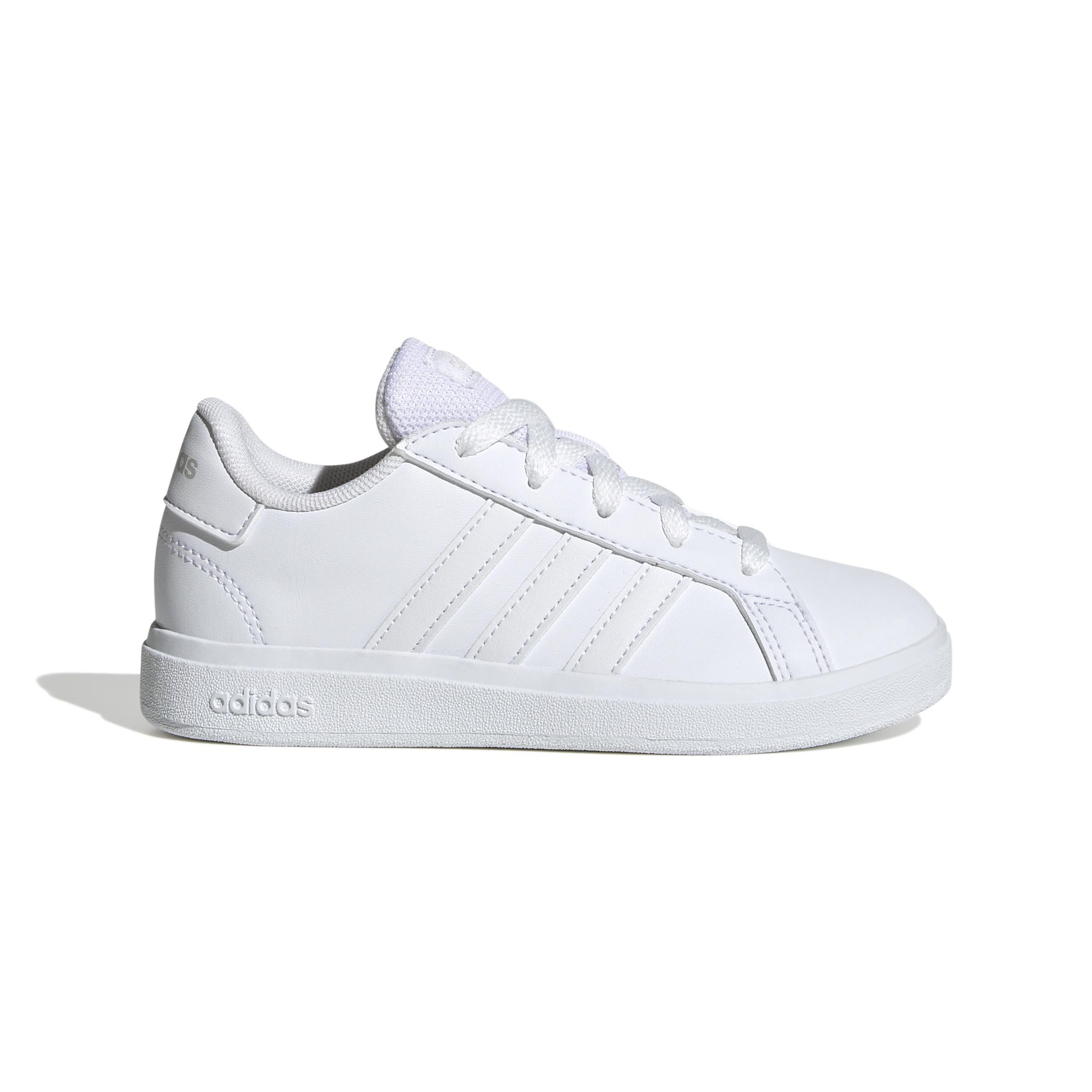 Kids Unisex Grand Court Lifestyle Tennis Lace-Up Shoes, White, A701_ONE, large image number 0