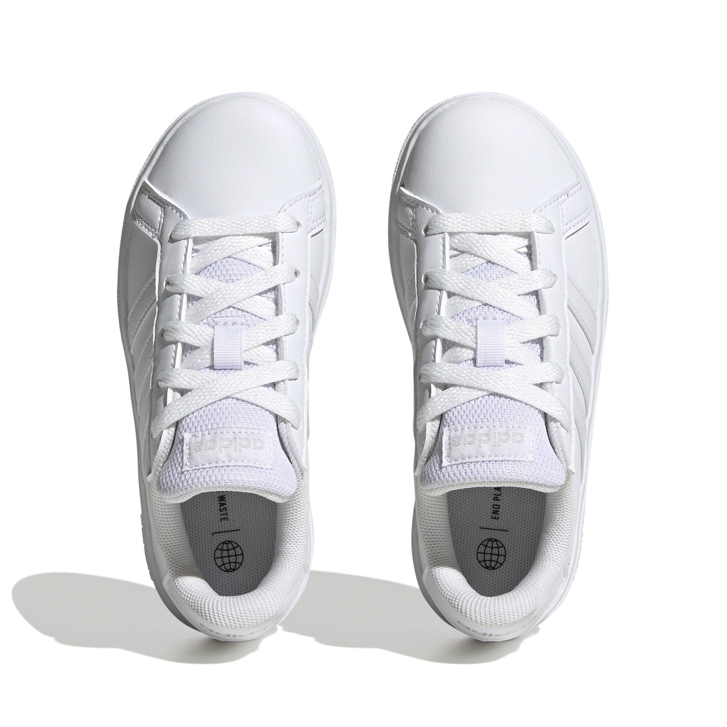 Unisex Kids Grand Court Lifestyle Tennis Lace-Up Shoes, White, , large image number 1