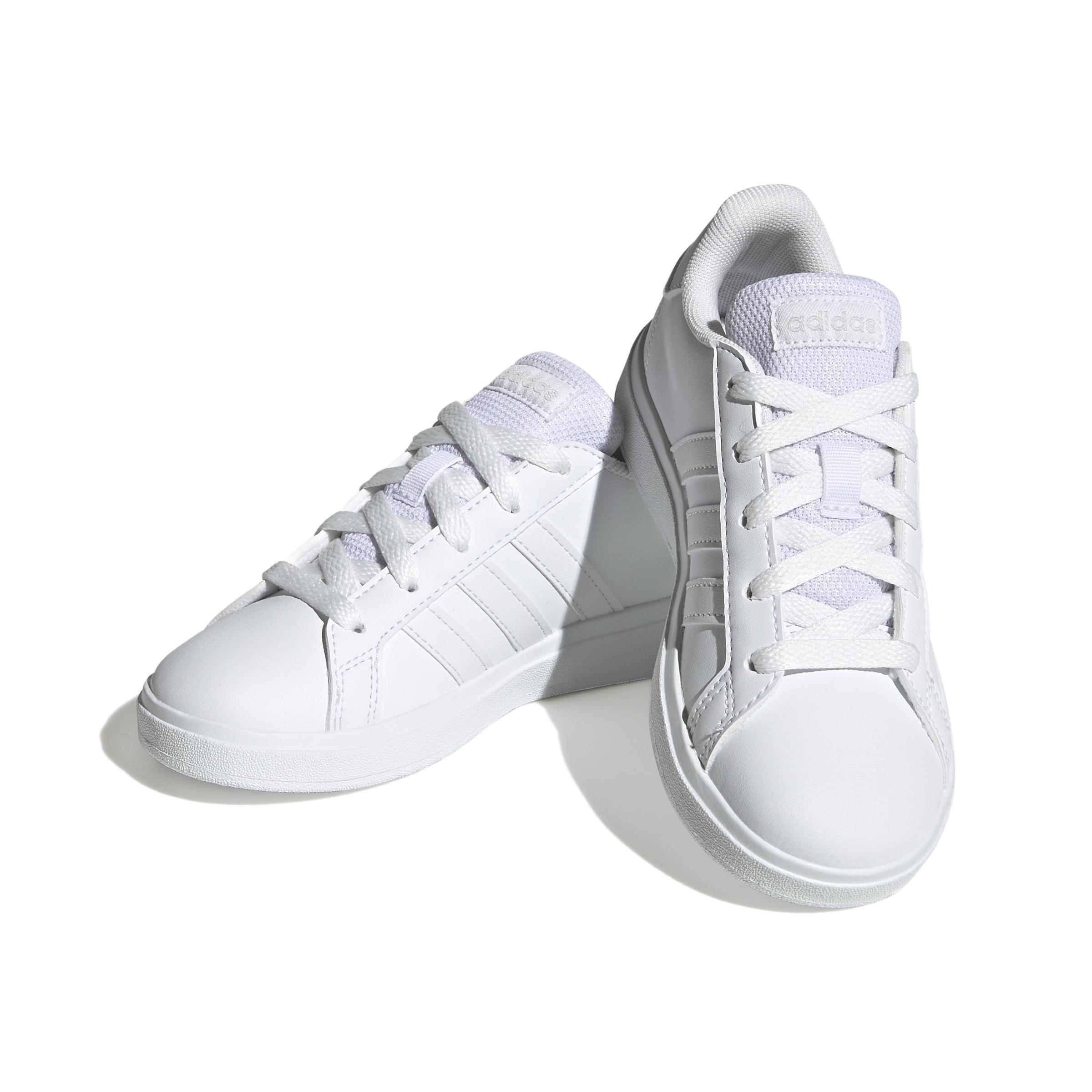 Kids Unisex Grand Court Lifestyle Tennis Lace-Up Shoes, White, A701_ONE, large image number 2