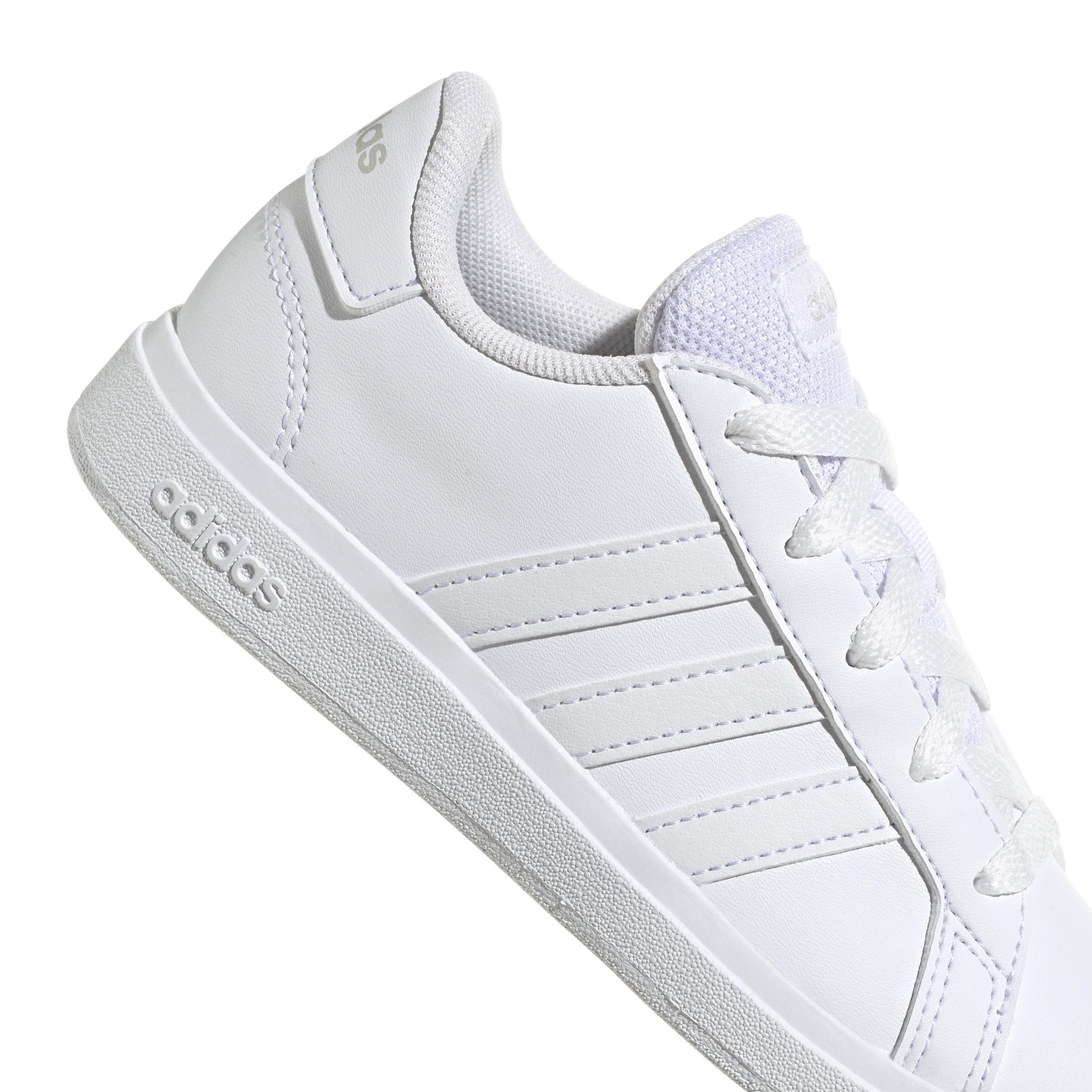 Unisex Kids Grand Court Lifestyle Tennis Lace-Up Shoes, White, , large image number 4