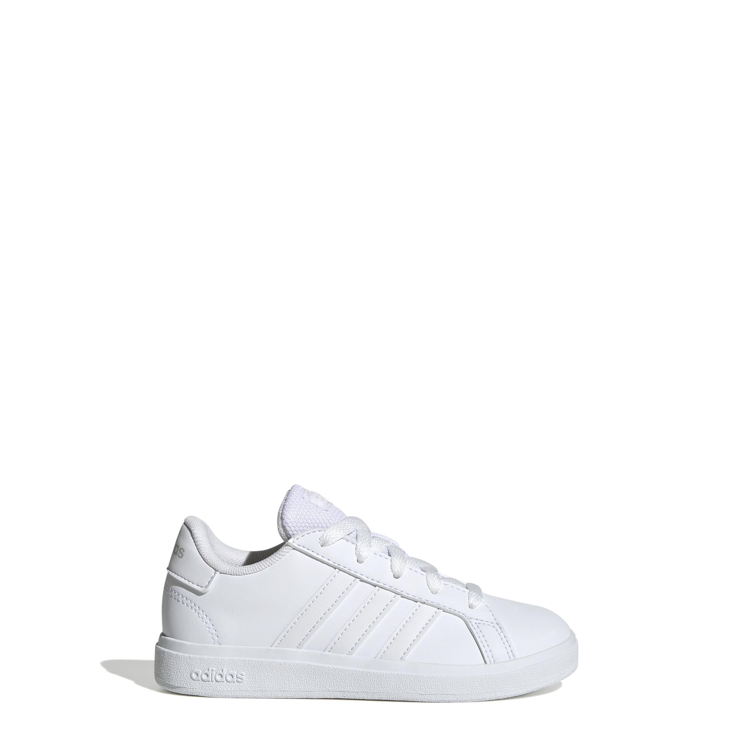 Unisex Kids Grand Court Lifestyle Tennis Lace-Up Shoes, White, , large image number 9
