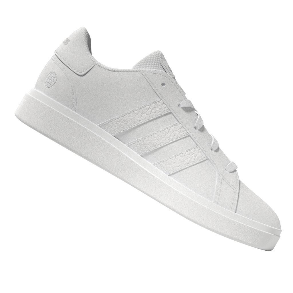 Unisex Kids Grand Court Lifestyle Tennis Lace-Up Shoes, White, , large image number 10