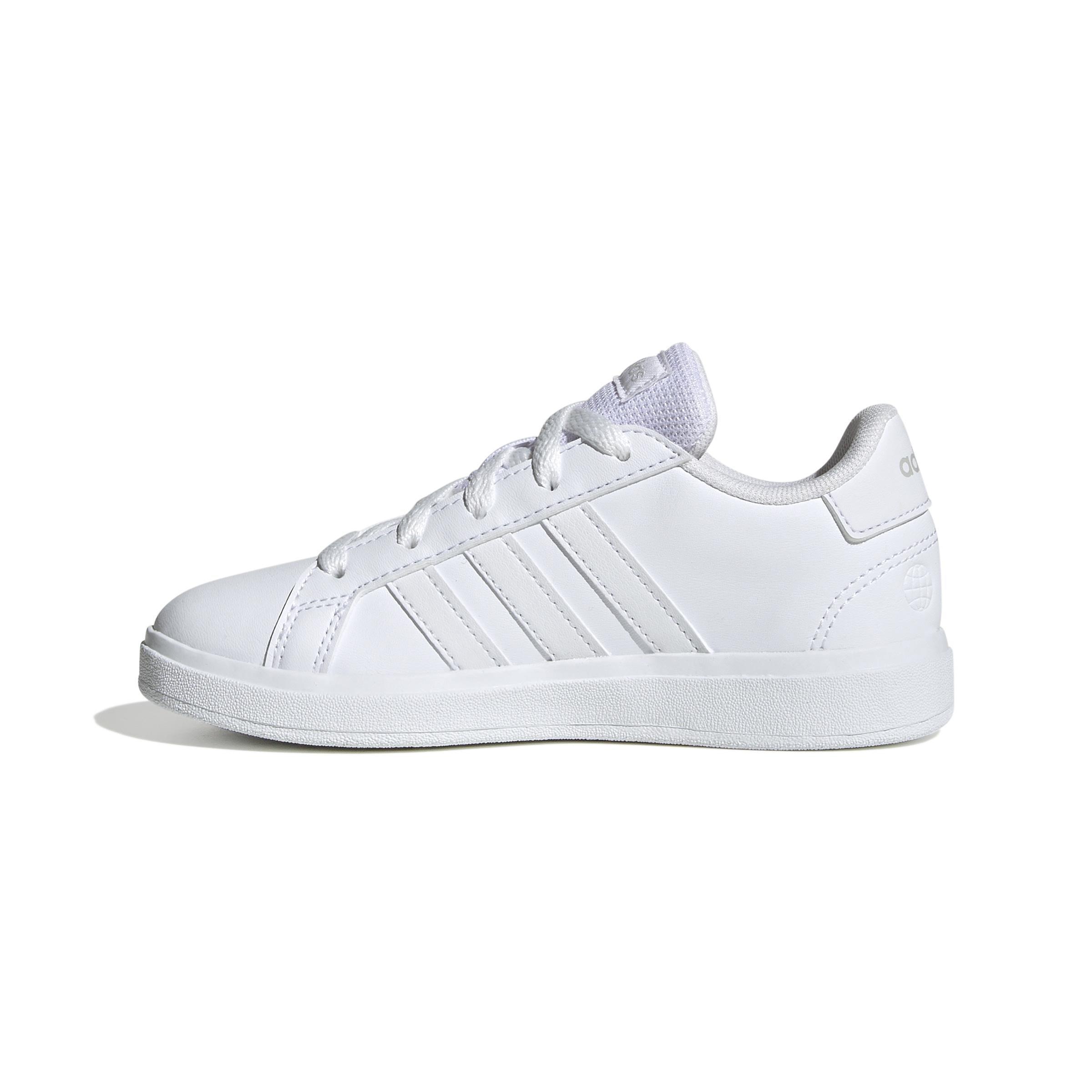 Unisex Kids Grand Court Lifestyle Tennis Lace-Up Shoes, White, , large image number 11