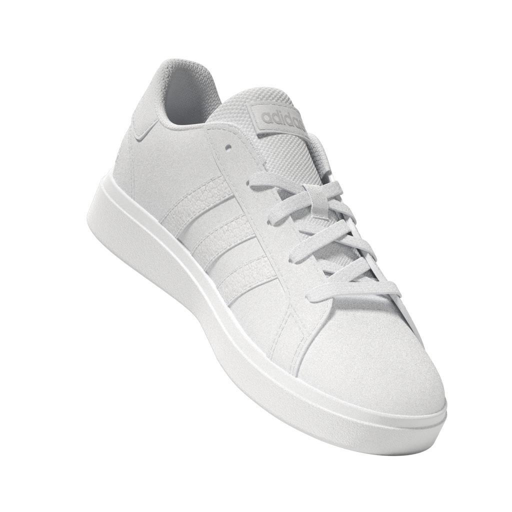 Unisex Kids Grand Court Lifestyle Tennis Lace-Up Shoes, White, , large image number 14