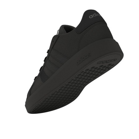 Kids Unisex Grand Court Lifestyle Tennis Lace-Up Shoes, Black, A701_ONE, large image number 6