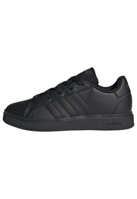 Kids Unisex Grand Court Lifestyle Tennis Lace-Up Shoes, Black, A701_ONE, large image number 8