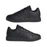 Kids Unisex Grand Court Lifestyle Tennis Lace-Up Shoes, Black, A701_ONE, thumbnail image number 12