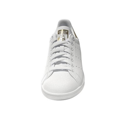 Women Stan Smith Gold Metallic Heel Tab Shoes, White, A701_ONE, large image number 20