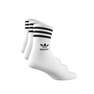 Unisex Mid-Cut Crew 3 Stripes Socks 3 Pairs, White, A701_ONE, thumbnail image number 5