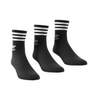 Unisex Mid Cut Crew White Stripes Socks 3 Pairs , Black, A701_ONE, thumbnail image number 8