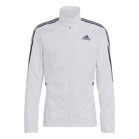 Men Marathon 3-Stripes Jacket, White, A701_ONE, large image number 2