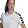 adidas - Women Essentials Loose 3-Stripes Crop Top , White