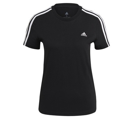Women Essentials Slim 3-Stripes T-Shirt, Black, A701_ONE, large image number 3
