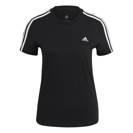 Women Essentials Slim 3-Stripes T-Shirt, Black, A701_ONE, large image number 5