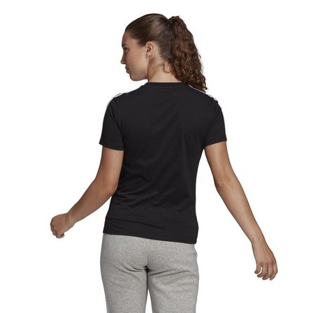 Women Essentials Slim 3-Stripes T-Shirt, Black, A701_ONE, large image number 7