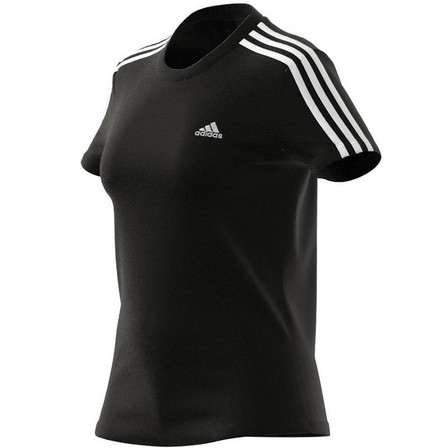 Women Essentials Slim 3-Stripes T-Shirt, Black, A701_ONE, large image number 19